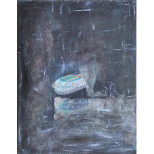 Agha Jandan, 10 x 13 Inch, Acrylic on Canvas, Modern Art Painting, AC-AGJD-011